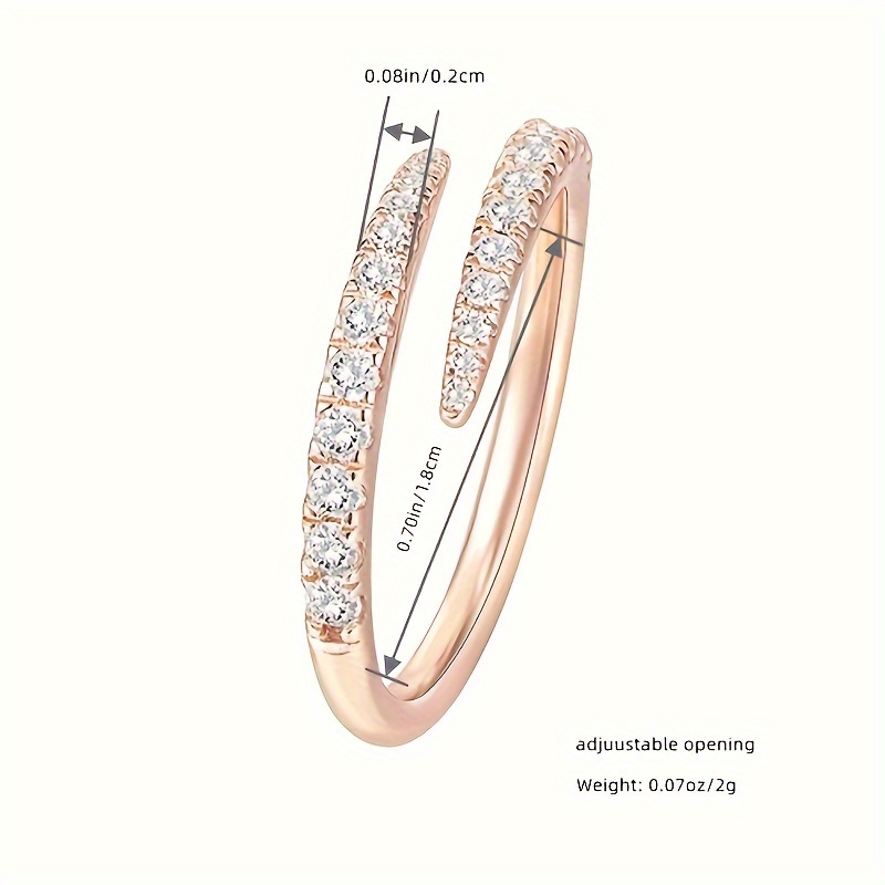Adjustable Golden Plated Women's Engagement Ring Jewelry